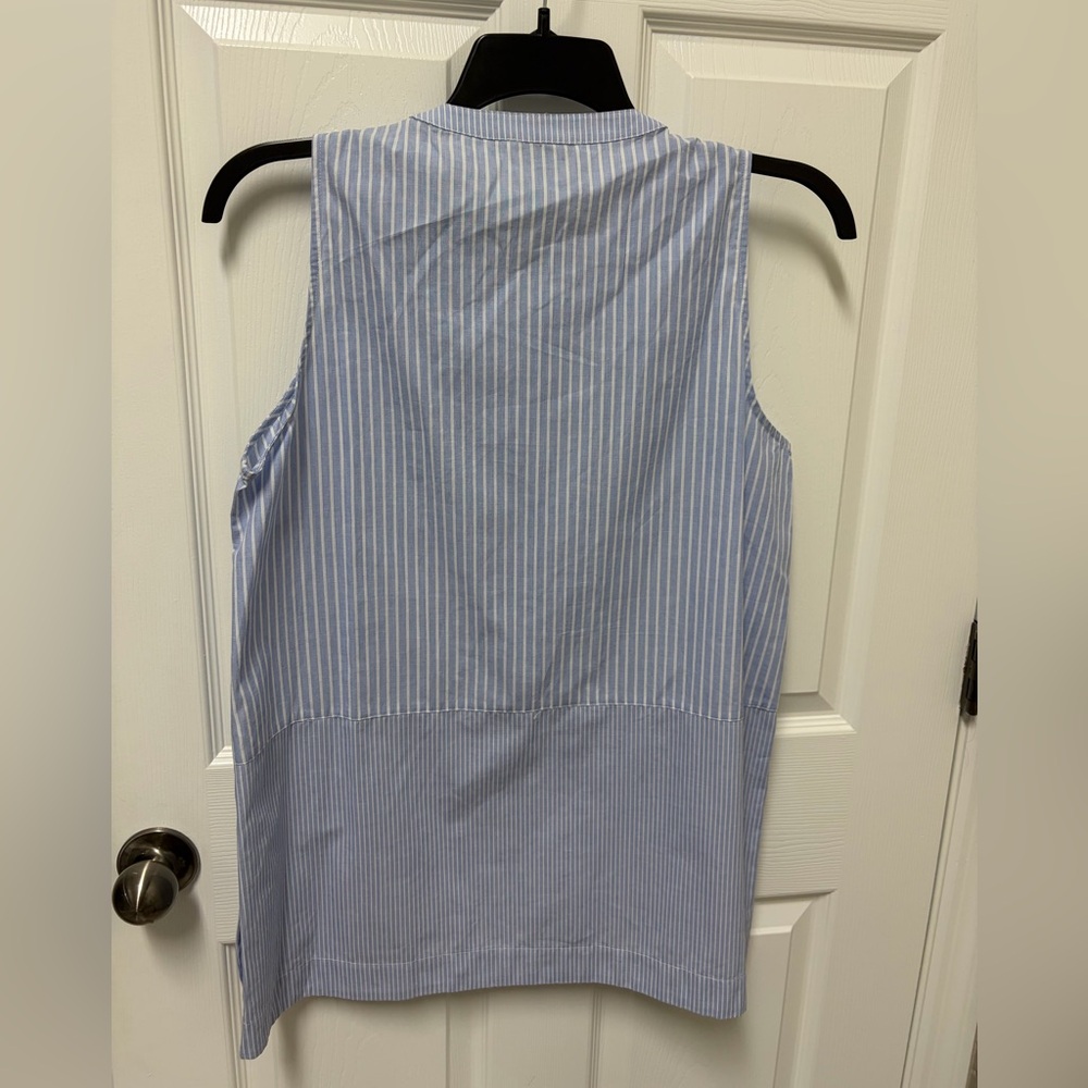 Neiman Marcus Light Blue and White Striped Top - Picture 4 of 4